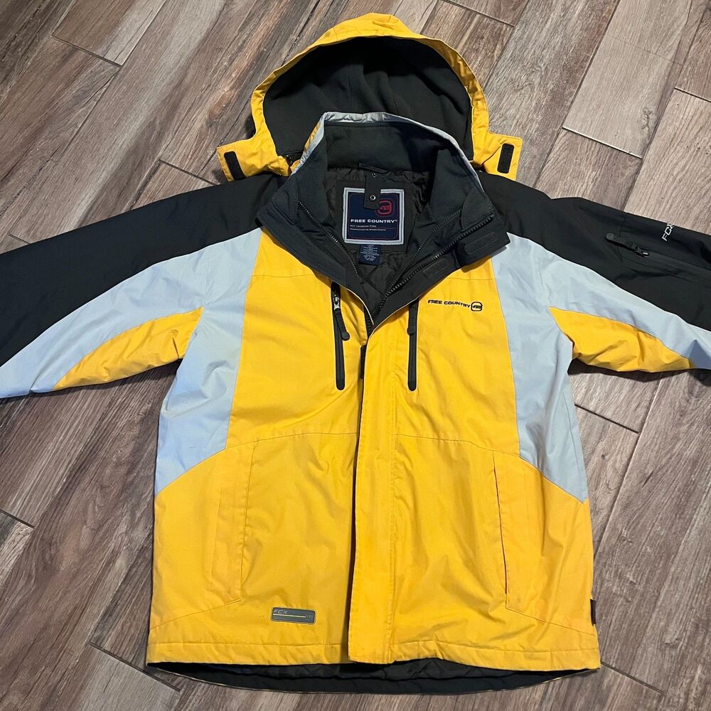 FREE COUNTRY FCXTREME Removable Hood JACKET  RAIN/SKI /SNOWBOARD - LARGE
